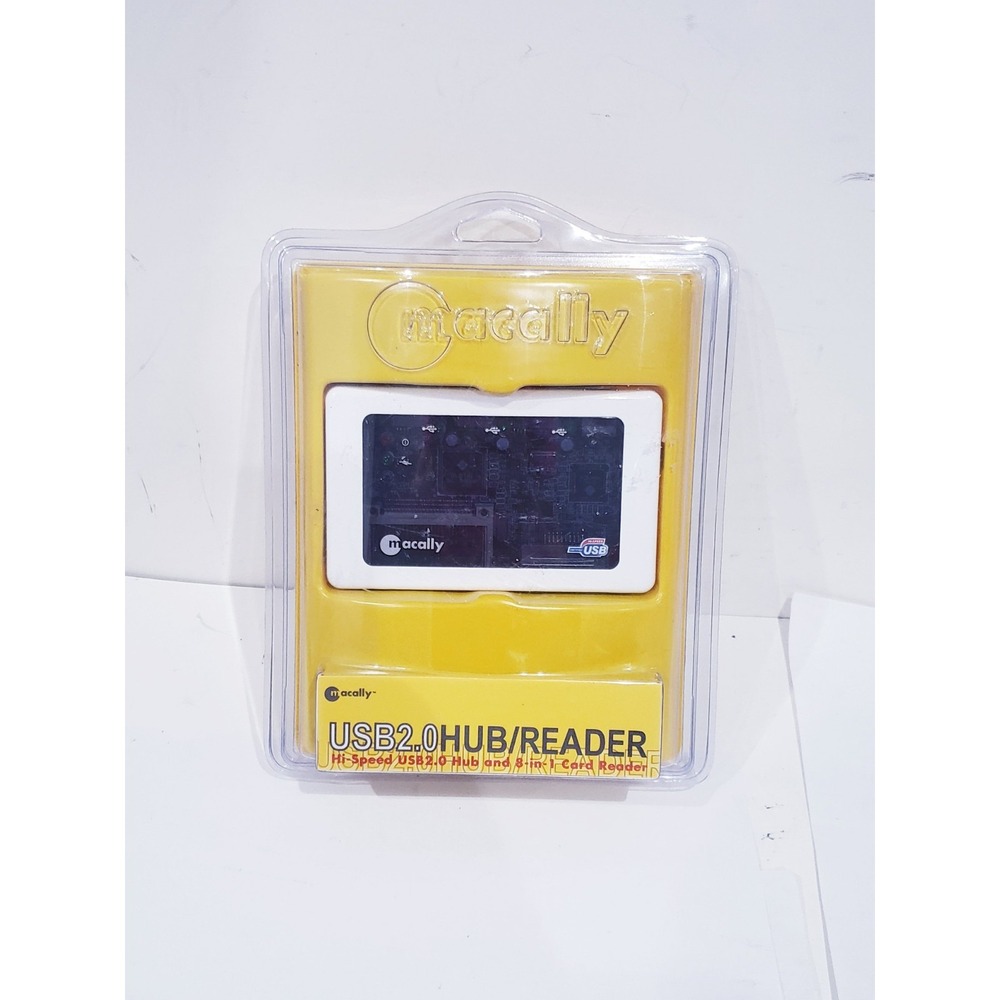 Macally USB 2.0 Hi-Speed  Hub/Reader 8 In  1 Card Reader